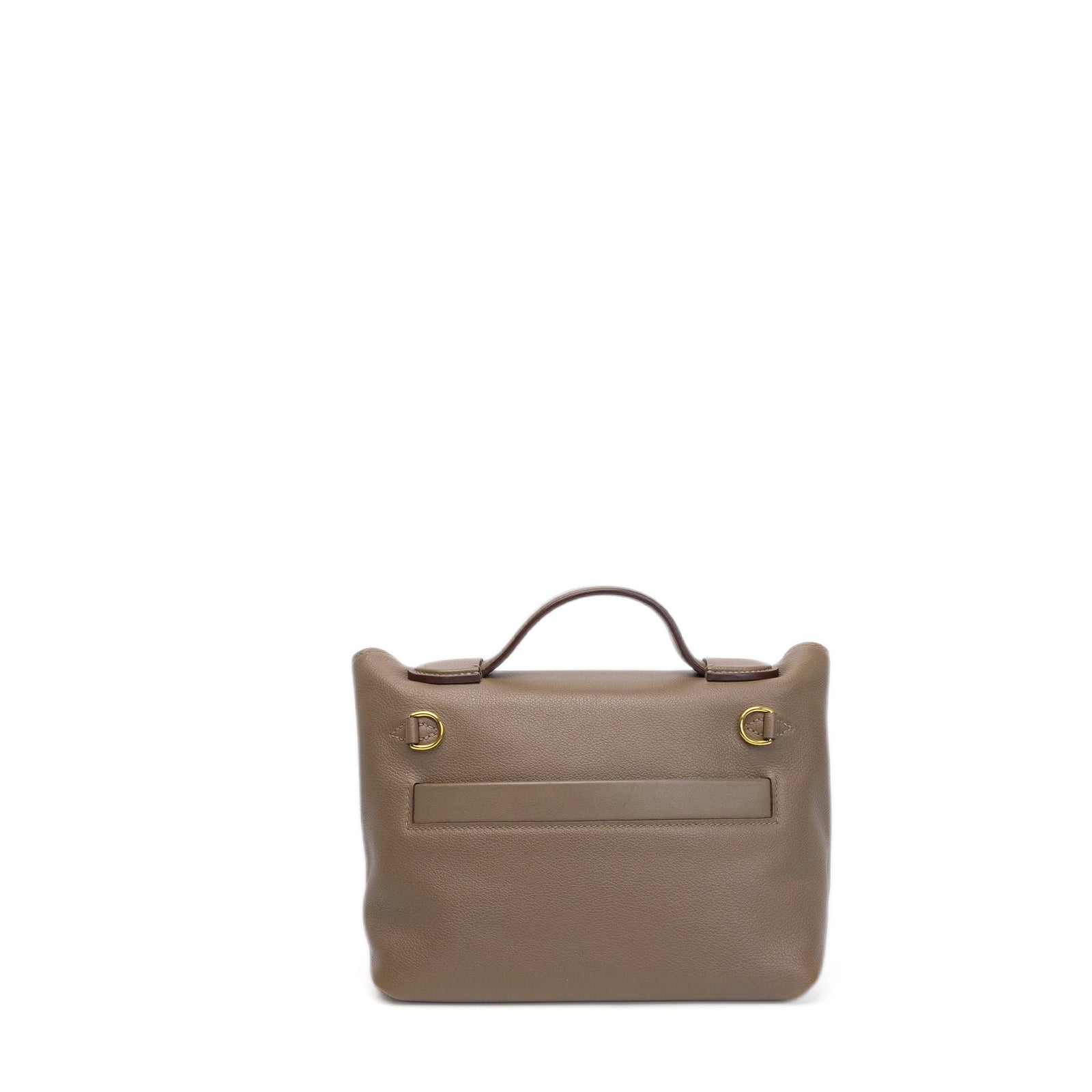 HERMES MINI 24/24 BAG ETOUPE EVERCOLOR / SWIFT LEATHER GHW STAMP B