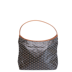 GOYARD BOHEME HOBO BAG CANVAS / CALFSKIN BLACK / BROWN SHW