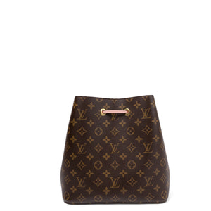 LOUIS VUITTON NEO NOE BROWN/ ROSE POUDRE MONOGRAM CANVAS GHW