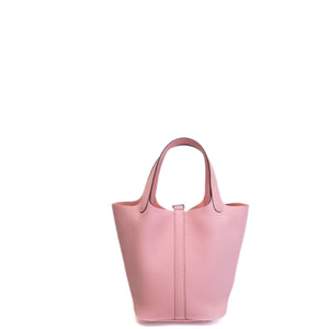HERMES PICOTIN 18 LOCK BAG CLEMENCE 3Q ROSE SAKURA SHW STAMP W