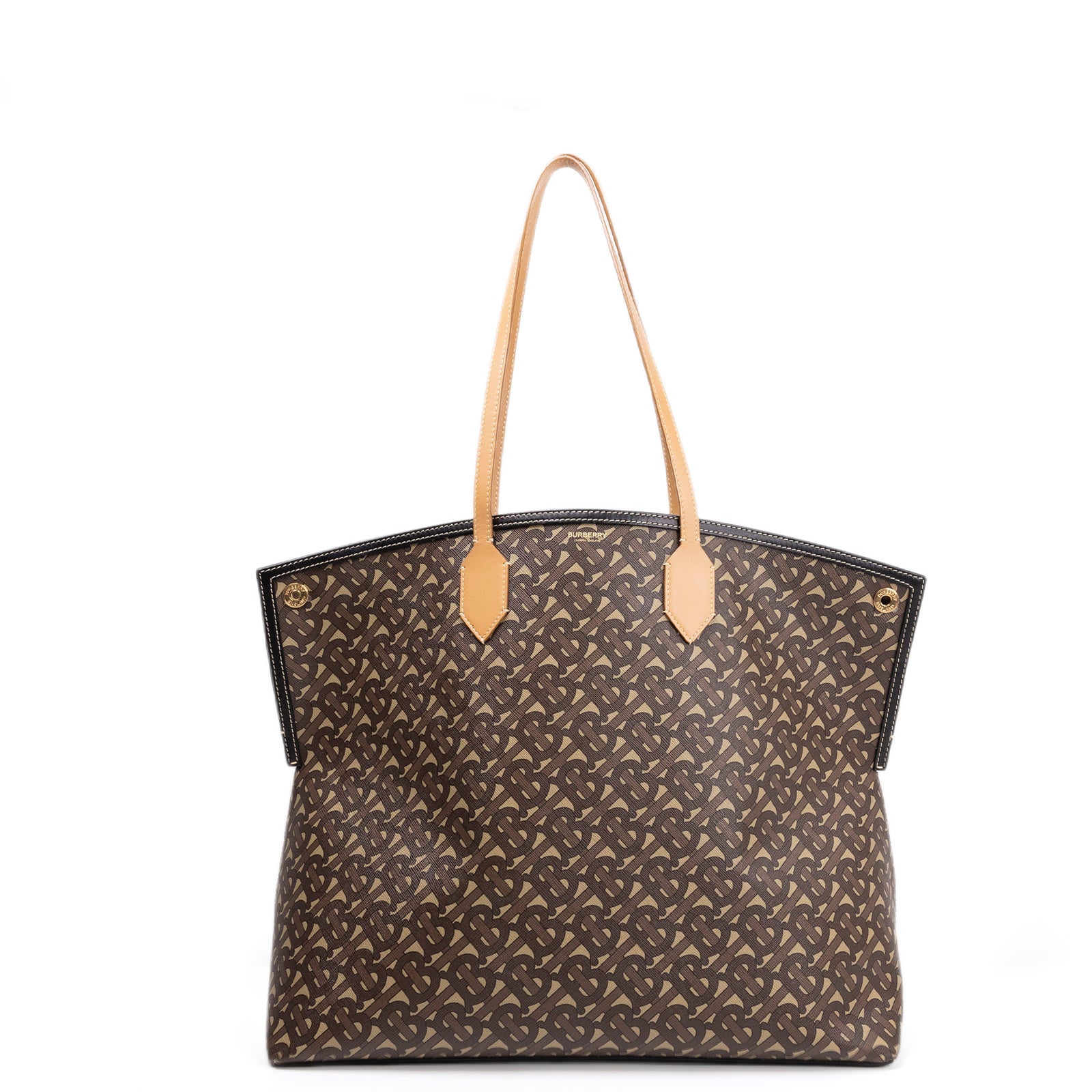 BURBERRY SOCIETY TB MONOGRAM LARGE TOTE GHW