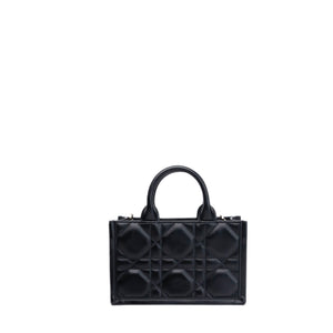 CHRISTIAN DIOR MINI DIOR BOOK TOTE BLACK MACROCANNAGE CALFSKIN GHW