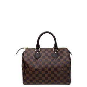 LOUIS VUITTON SPEEDY BANDOULIERE 25 DAMIER EBENE CANVAS GHW