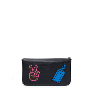 LOUIS VUITTON FELICIE POCHETTE BLACK EPI LEATHER SHW