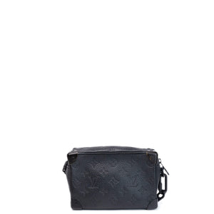 LOUIS VUITTON MINI SOFT TRUNK MONOGRAM TAURILLON LEATHER SO BLACK (MICROCHIP)