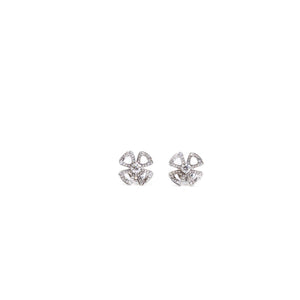 BVLGARI FIOREVER 18K WHITE GOLD WITH DIAMOND EARRINGS