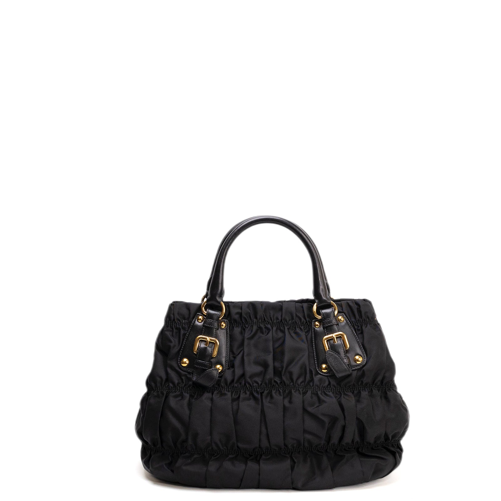 PRADA TESSUTO GAUFRE TOTE BLACK GHW