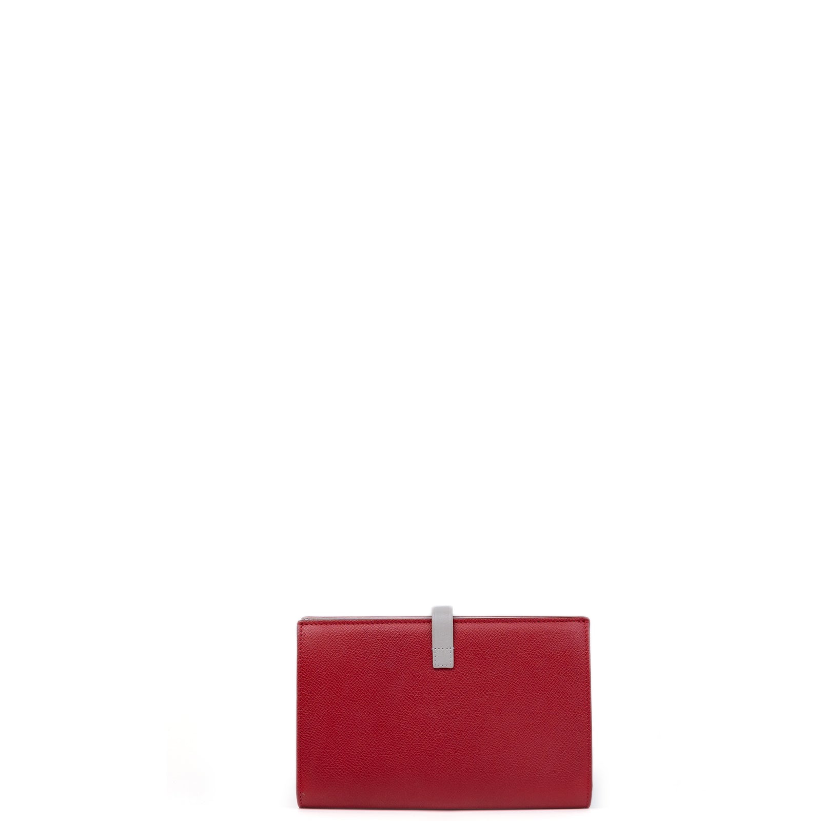 CELINE LARGE MULTIFUNCTION WALLET BICOLOR POP RED GREY METAL FITTING
