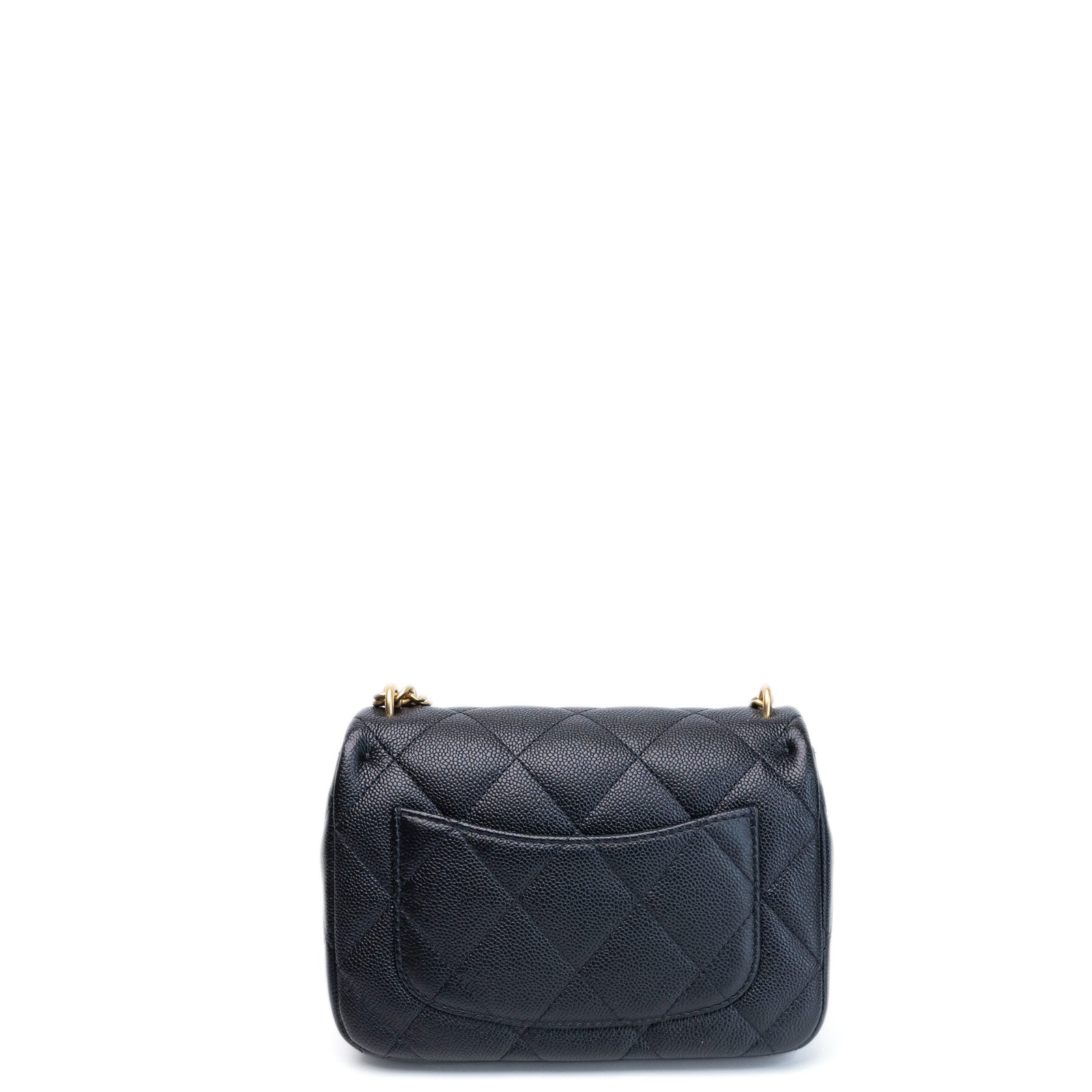 CHANEL COCO LOVE FLAP BAG BLACK CAVIAR GHW (MICROCHIP)