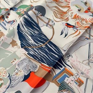 HERMES EMILE ET UNE NUIT SILK SCARF 90CM