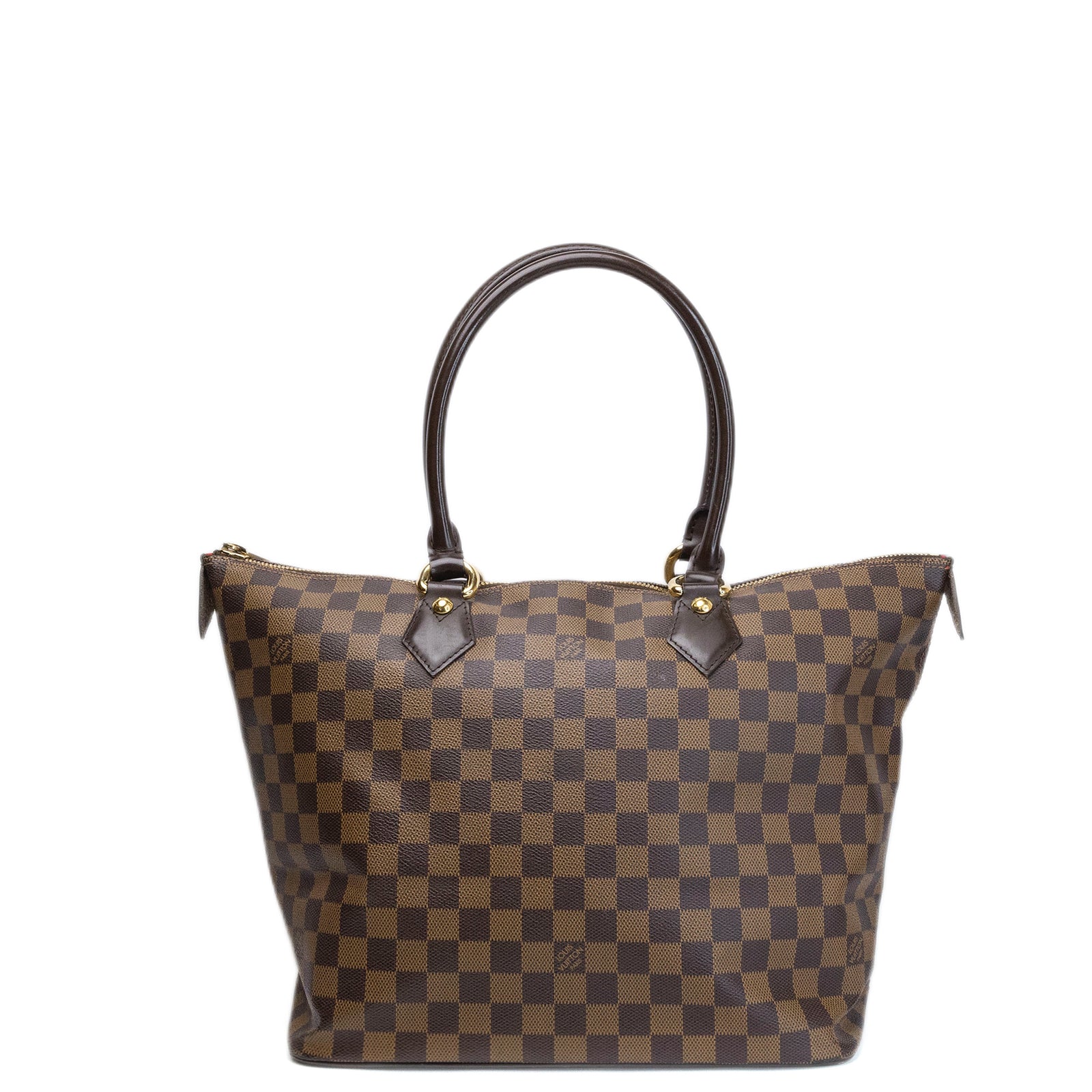LOUIS VUITTON SALEYA TOTE BAG DAMIER EBENE CANVAS GHW
