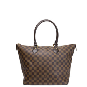 LOUIS VUITTON SALEYA TOTE BAG DAMIER EBENE CANVAS GHW