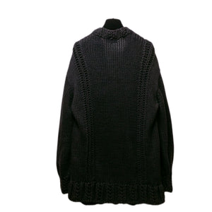 CHANEL 22S CARDIGAN BLACK COTTON / SILK