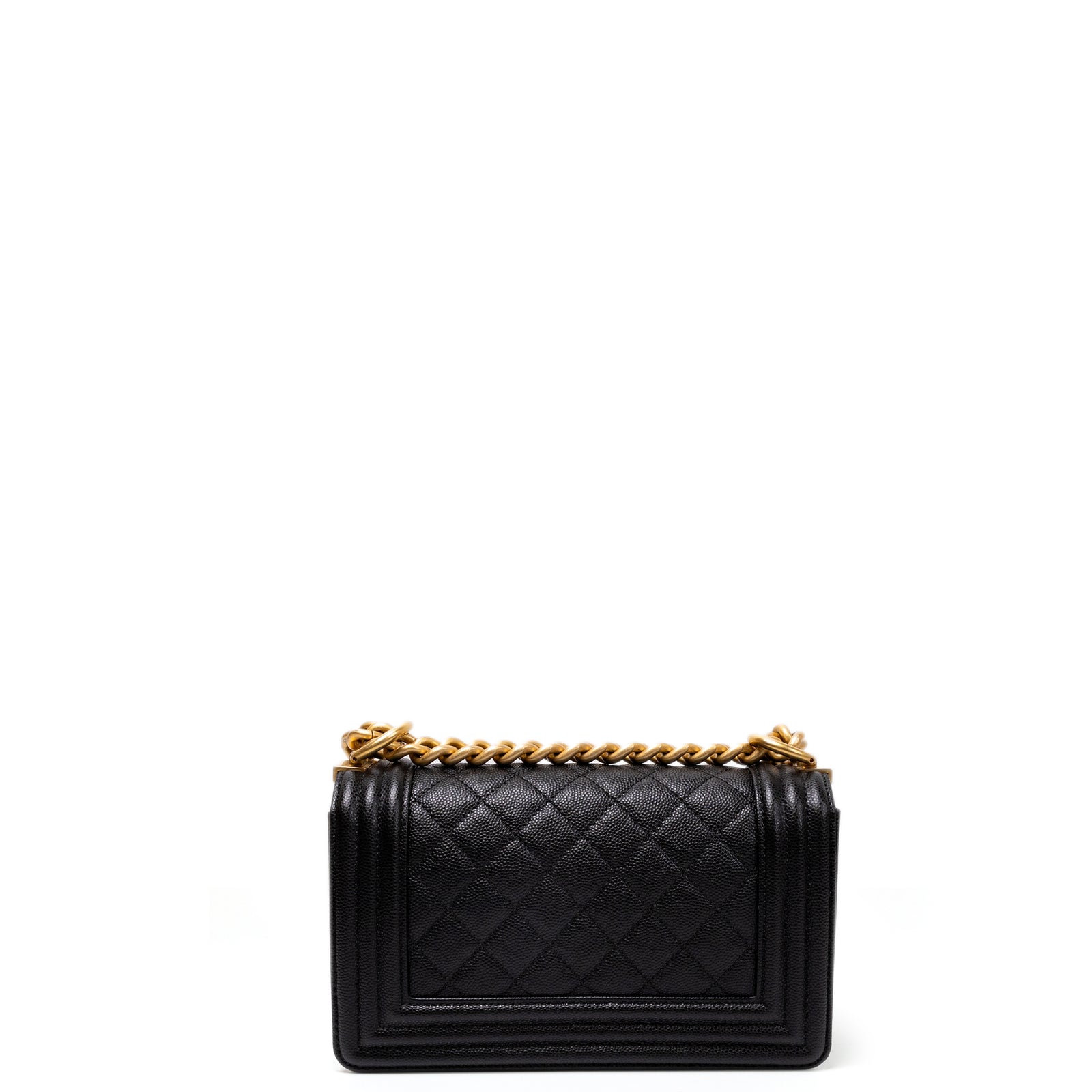 CHANEL LEBOY SMALL BLACK CAVIAR LEATHER GHW