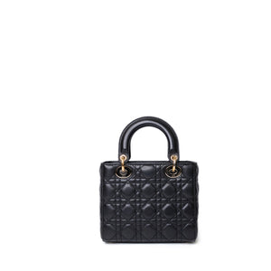CHRISTIAN DIOR MY ABC DIOR SMALL LADY DIOR LAMBSKIN BLACK GHW