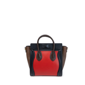 CELINE NANO TRICOLOR LUGGAGE BAG LEATHER GHW