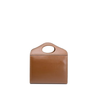 BURBERRY MINI POCKET BAG BROWN CALFSKIN GHW