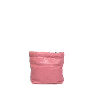 CHANEL MINI 22 BAG SHINY CALFSKIN PINK SHW (MICROCHIP)