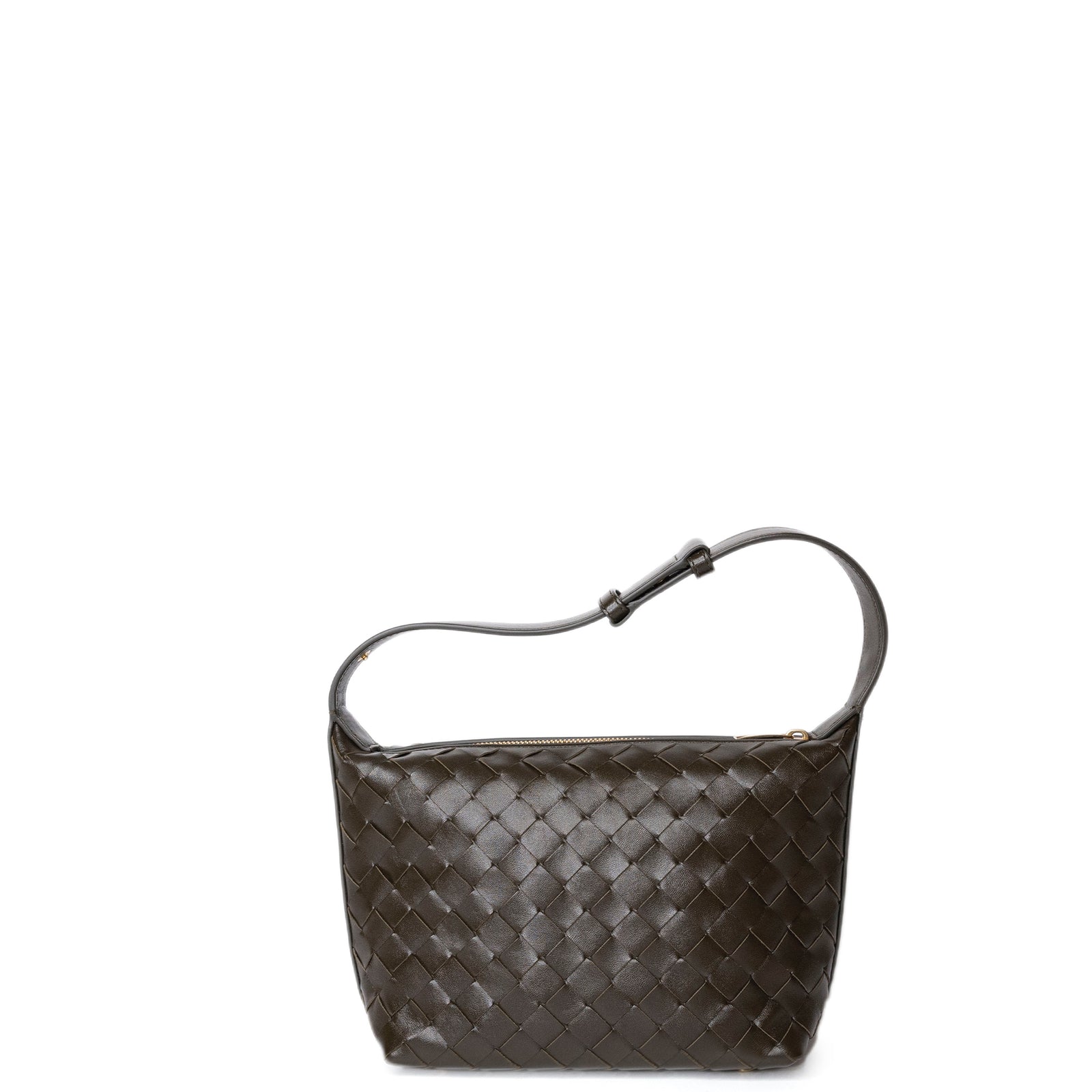 BOTTEGA VENETA WALLACE BAG CALFSKIN KAKI GHW