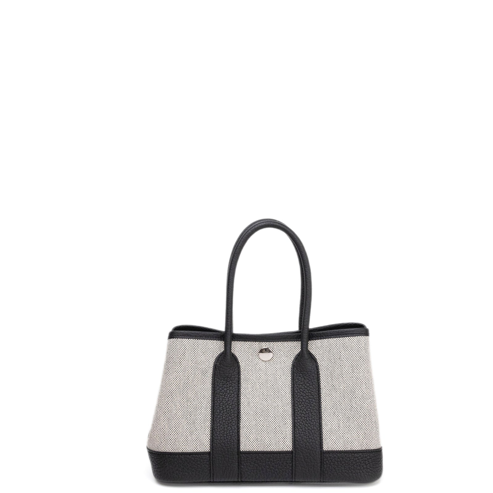 HERMES NEO GARDEN PARTY 23 CANVAS / NEGONDA ECRU-NOIR / NOIR SHW STAMP K