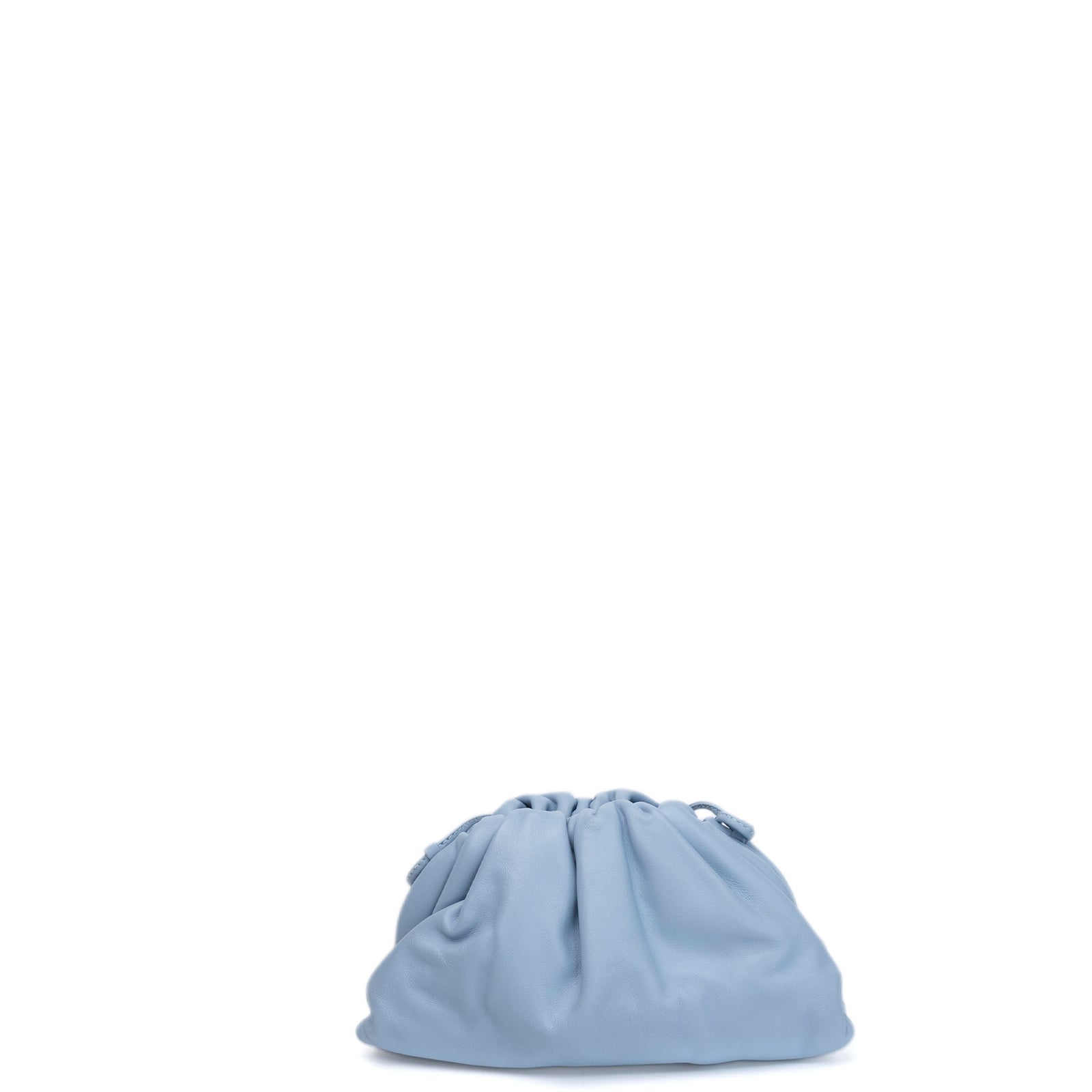 BOTTEGA VENETA MINI POUCH CALFSKIN BLUE GHW