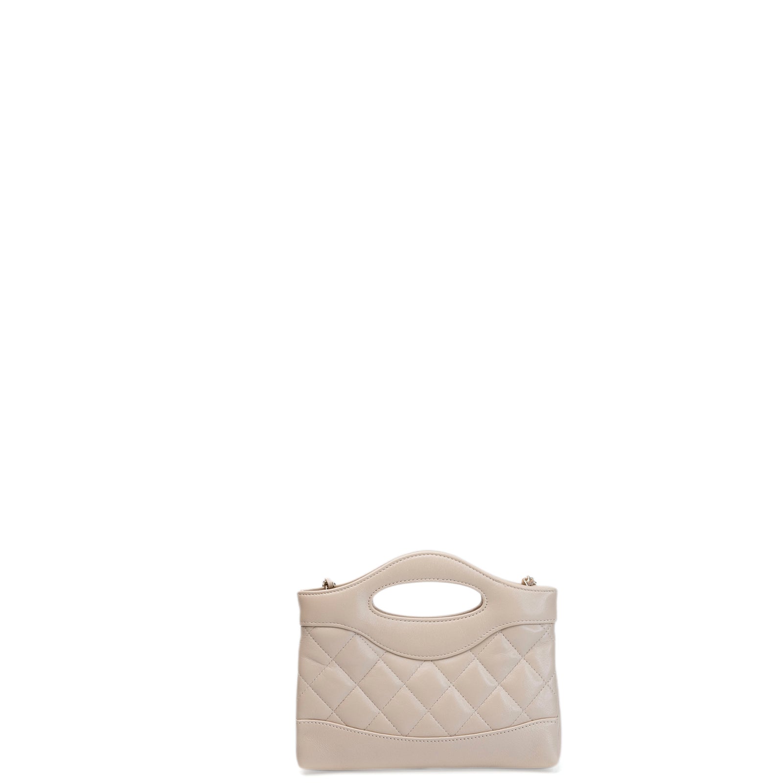 CHANEL 31 BAG NANO BEIGE LAMBSKIN LGHW