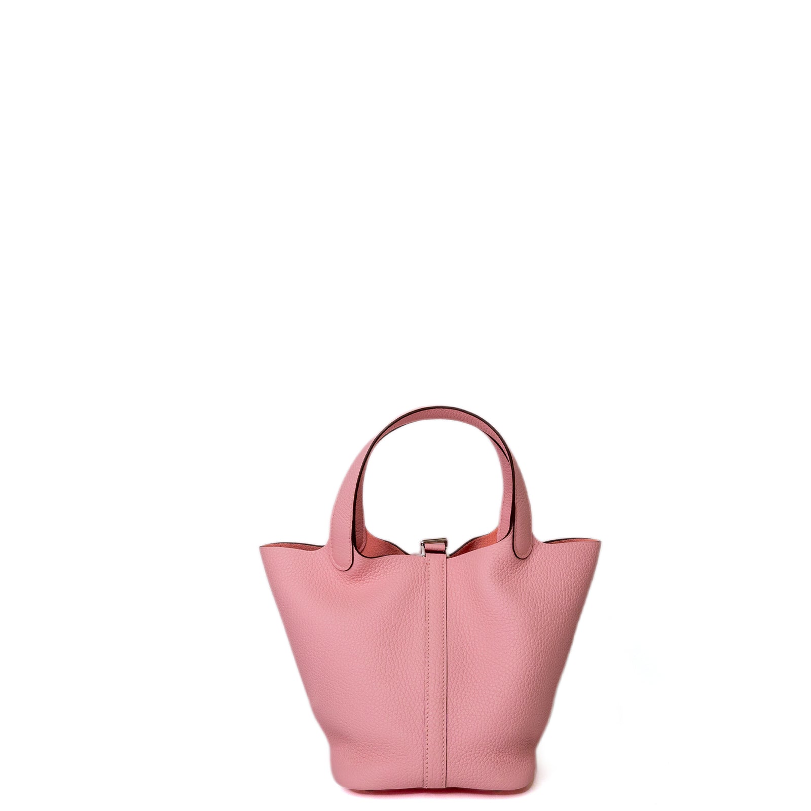 HERMES PICOTIN 18 LOCK BAG CLEMENCE 3Q ROSE SAKURA GHW STAMP K