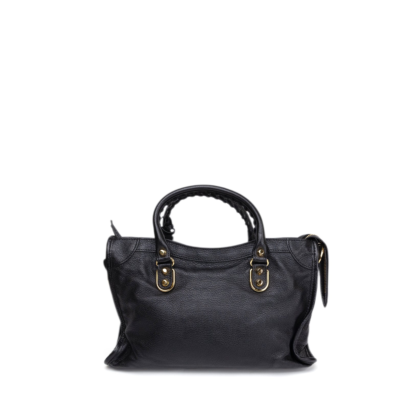 BALENCIAGA METALLIC EDG CITY S BAG BLACK GHW