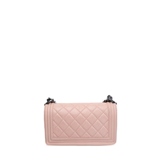 CHANEL MEDIUM LEBOY LIGHT PINK CALFSKIN LEATHER SHW