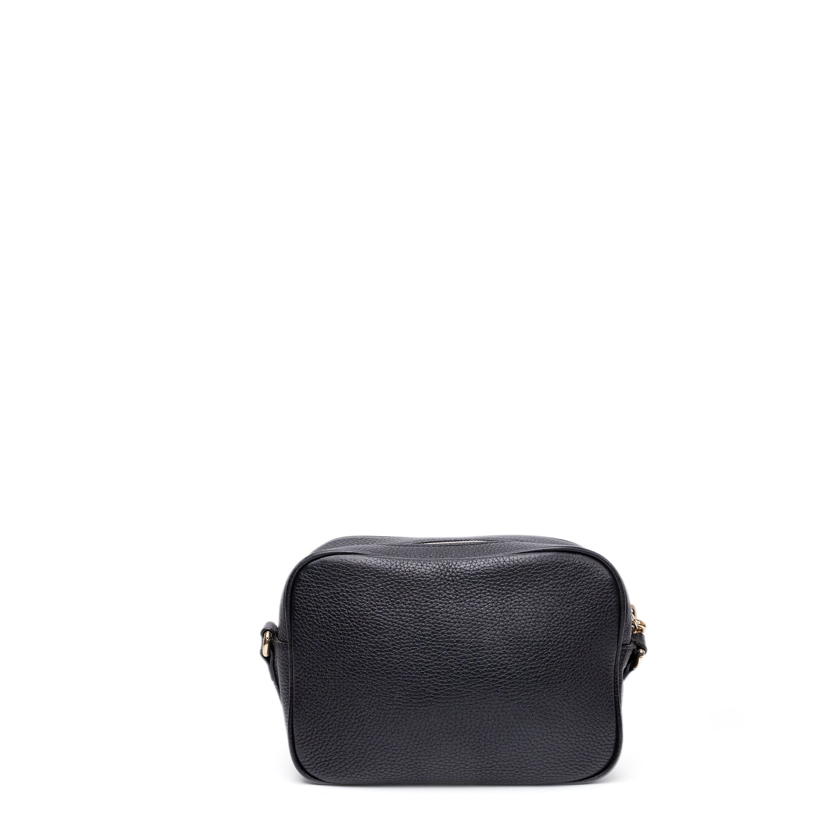 GUCCI SOHO DISCO CAMERA BAG CALFSKIN LEATHER BLACK LGHW
