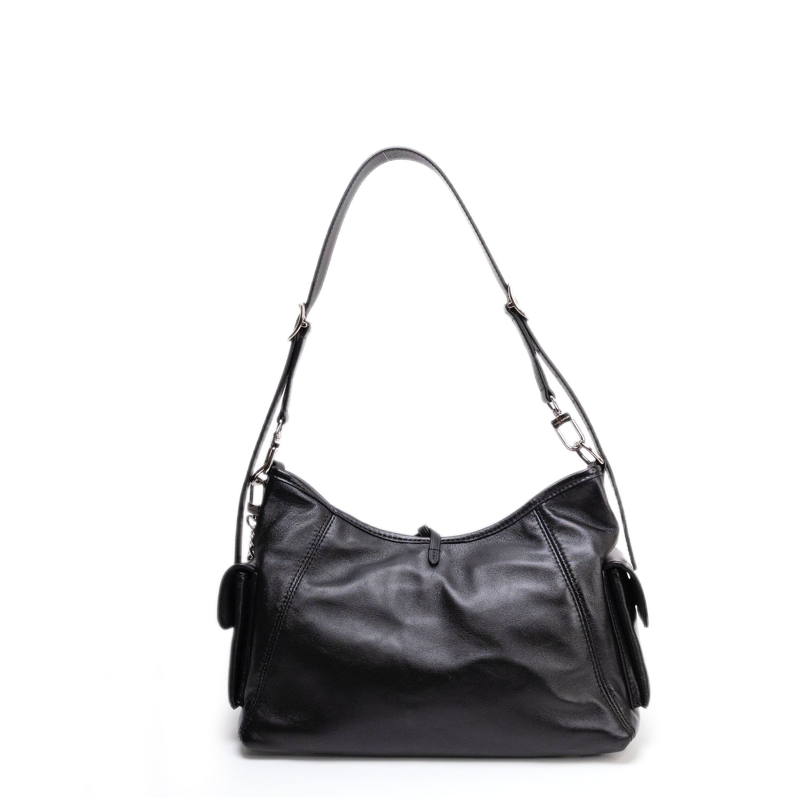 LOUIS VUITTON CARRYALL CARGO VIBE PM BLACK LAMBSKIN LEATHER SHW