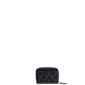 CHANEL CLASSIC ZIPPED COIN PURSE BLACK CAVIAR GHW