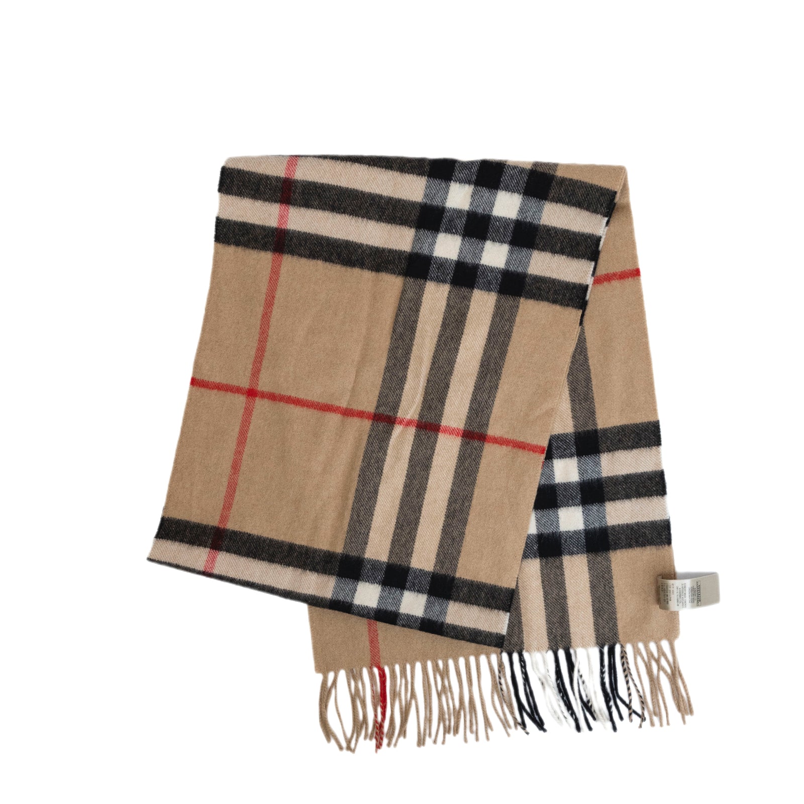 BURBERRY CHECK CASHMERE SCARF BEIGE