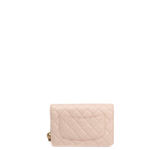 CHANEL PEARL CRUSH WALLET ON CHAIN LIGHT PINK LAMBSKIN GHW (MICROCHIP)