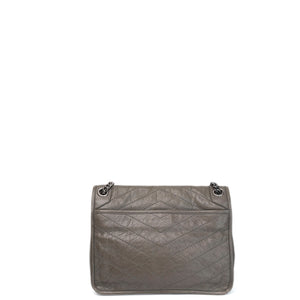 SAINT LAURENT MEDIUM NIKKI BAG CALFSKIN GREY SHW