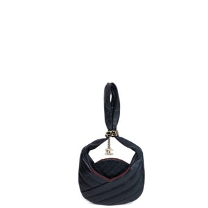 CHANEL VINTAGE CHEVRON SMALL CHAIN EVENING BAG LGHW