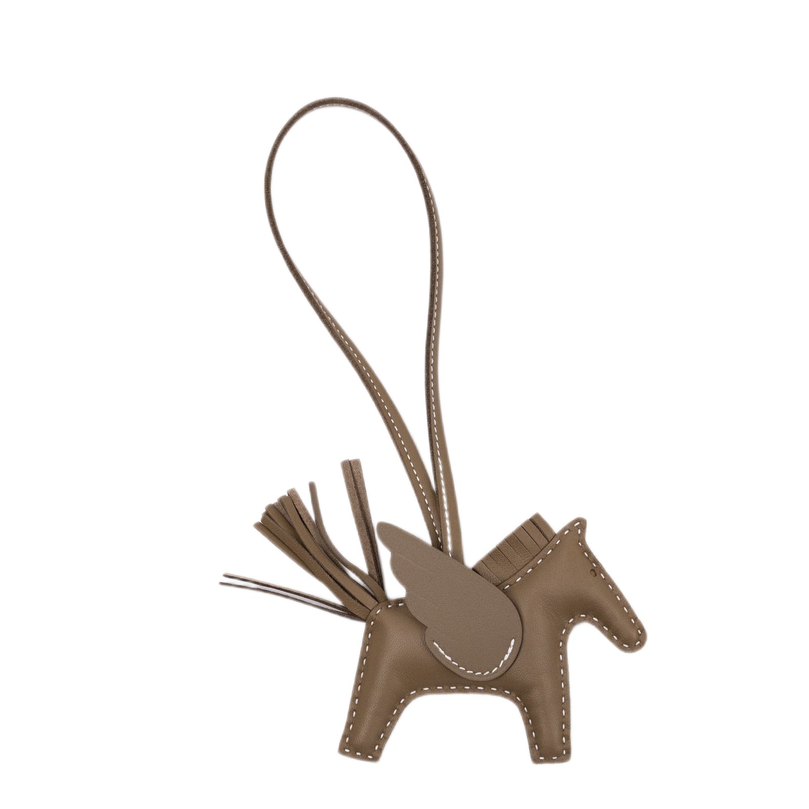 HERMES RODEO PEGASE PM BAG CHARM BROWN SYLVESTRE STAMP K