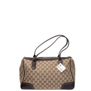 GUCCI GG CANVAS PRINCY TOTE BAG BEIGE GHW