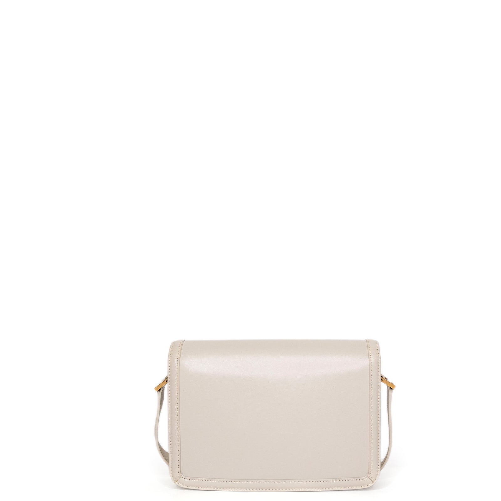 SAINT LAURENT SOLFERINO MEDIUM SATCHEL BAG WHITE CALFSKIN GHW