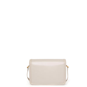 SAINT LAURENT SOLFERINO MEDIUM SATCHEL BAG WHITE CALFSKIN GHW