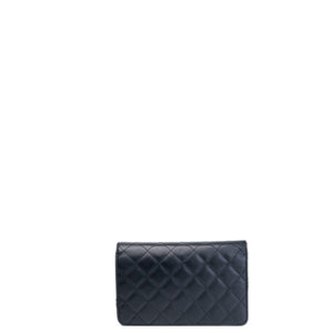 CHANEL CAMBON WALLET ON CHAIN BLACK CALFSKIN SHW