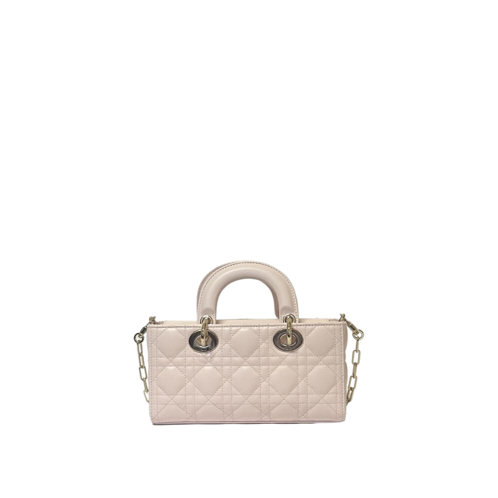 CHRISTIAN DIOR D JOY PINK LAMBSKIN GHW