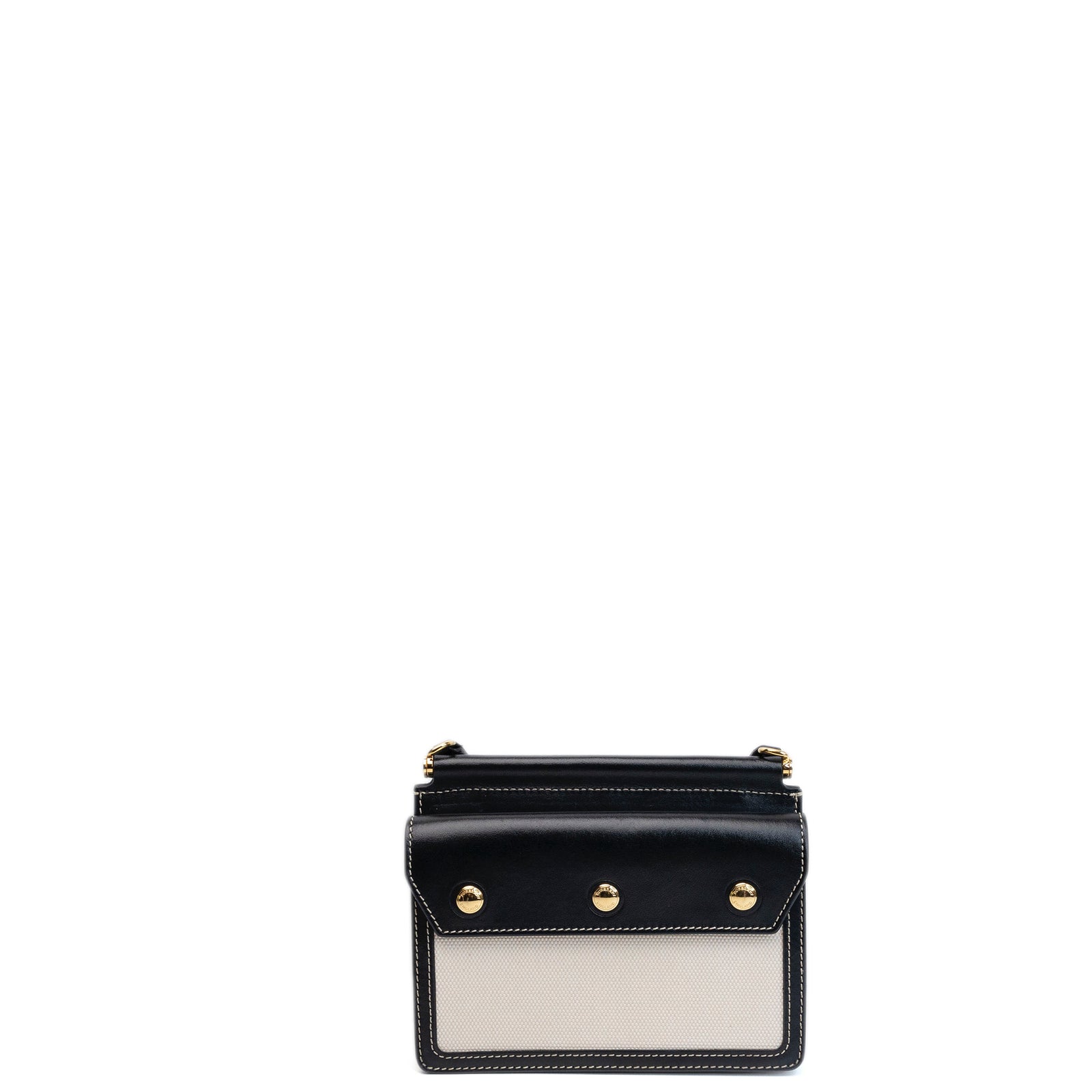 BURBERRY MINI HORSEFERRY PRINT TITLE CROSSBODY BAG BLACK GHW