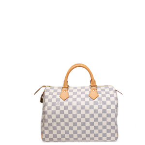 LOUIS VUITTON SPEEDY 30 DAMIER AZUR CANVAS HANDBAG GHW