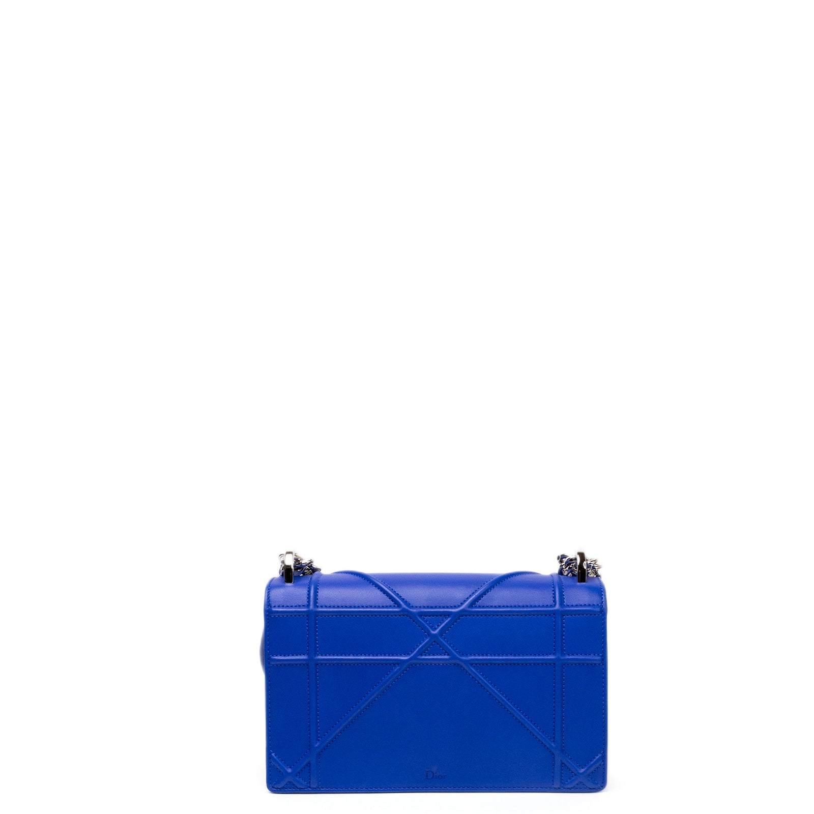 CHRISTAIN DIOR DIORAMA WALLET ON CHAIN BLUE LAMBSKIN LEATHER SHW