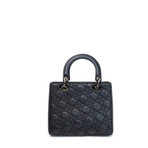 CHRISTIAN DIOR MEDIUM LADY DIOR ANSELM REYLE BLACK CALFSKIN SHW