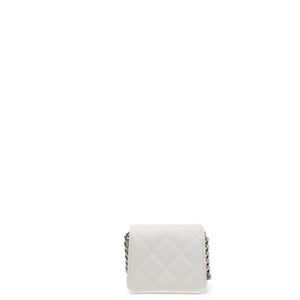 CHANEL CC MINI BAG WHITE CALFSKIN SHW