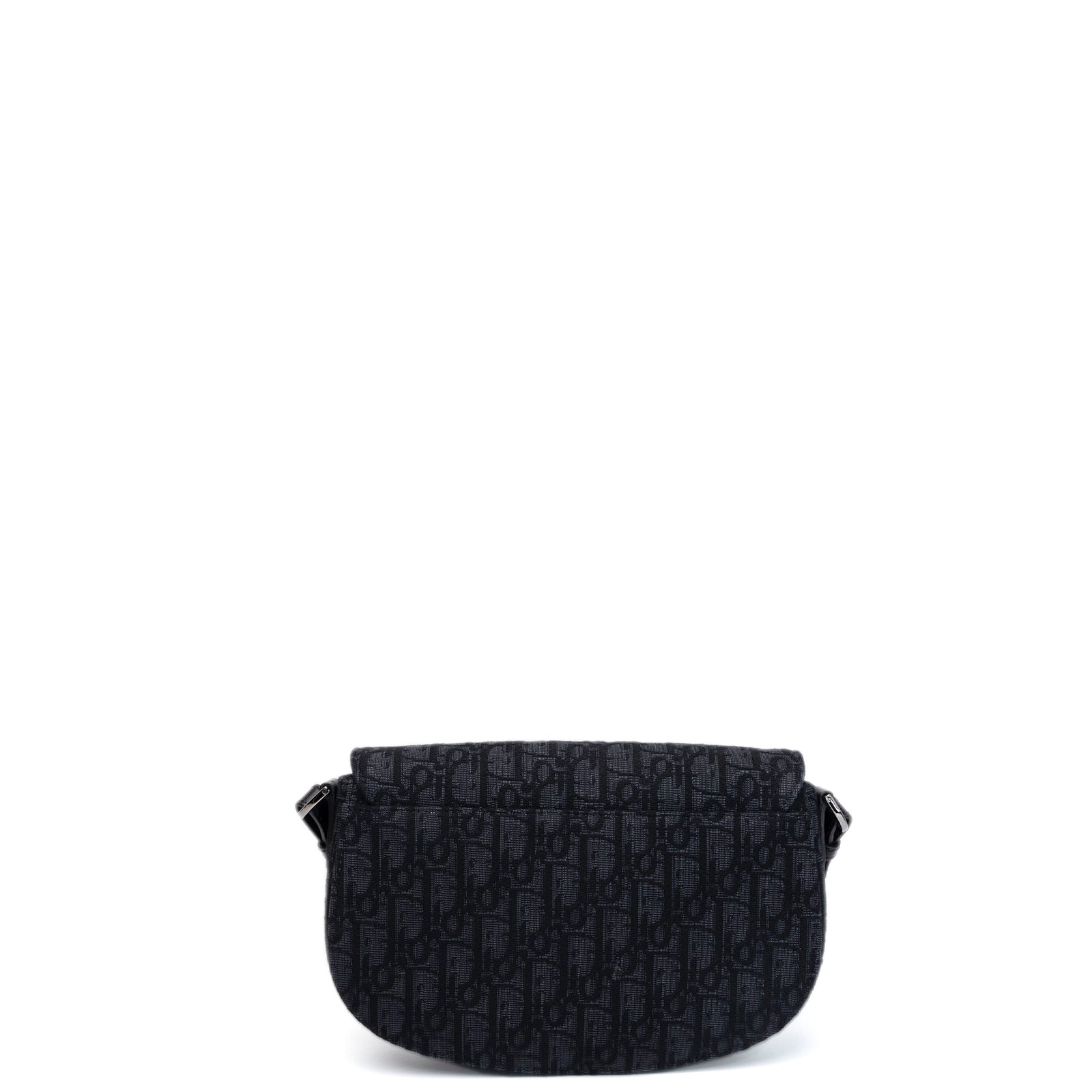 CHRISTIAN DIOR SADDLE SMALL MESSENGER BAG BLACK OBLIQUE JACQUARD / GRAINED CALFSKIN MULTICOLOUR HARDWARE