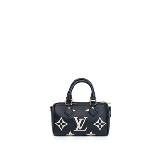 LOUIS VUITTON NANO SPEEDY MONOGRAM EMPREINTE BLACK GHW