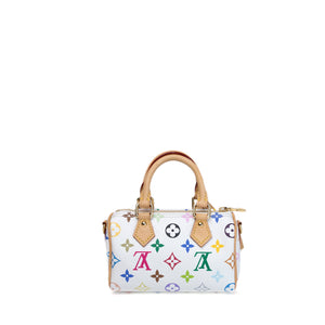 LOUIS VUITTON TAKASHI MURAKAMI NANO SPEEDY MONOGRAM CANVAS / LEATHER WHITE / MULTICOLOUR GHW